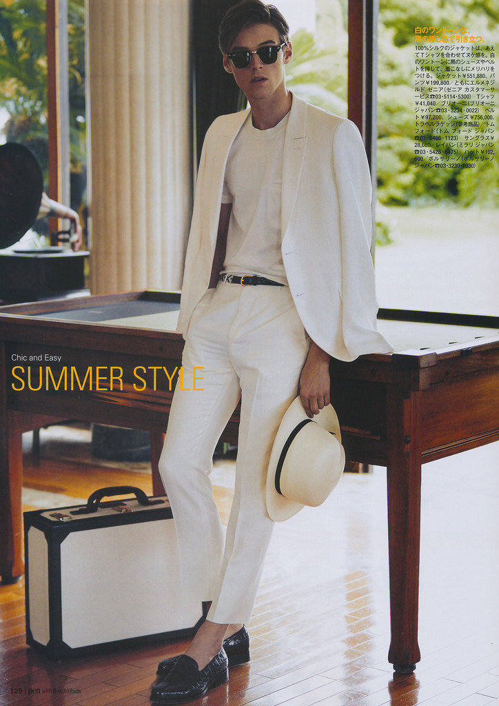 Robbie Wadge Models Chic Summer Styles for Pen Magazine