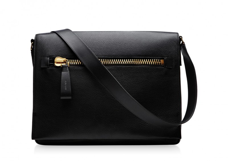 Tom Ford Buckley Leather Messenger