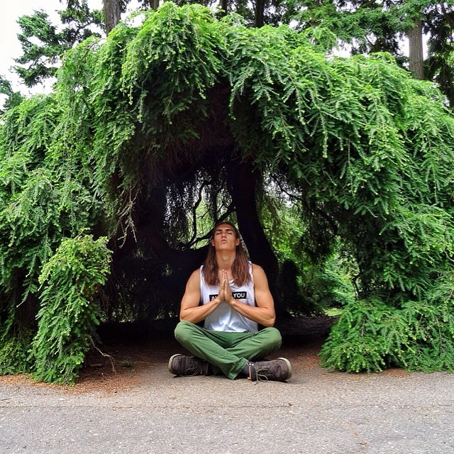 Travis Smith enjoys a zen moment.