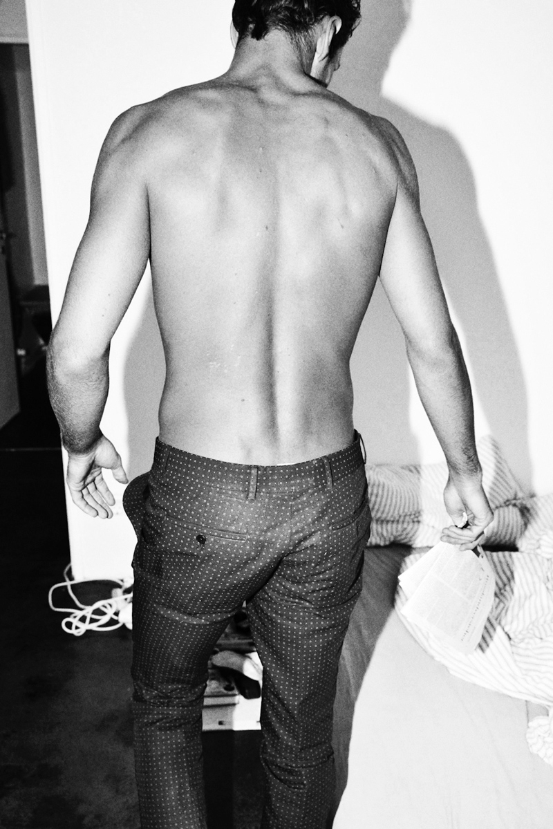 Xander wears trousers Hermes.