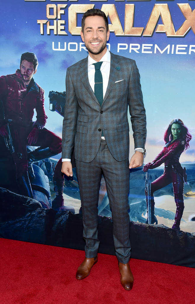 Zachary Levi Wears Kent & Curwen to ‘Guardians of the Galaxy’ Premiere