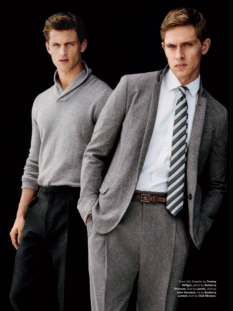 Garrett Neff, Clément Chabernaud + Mathias Lauridsen Model Gray Fashions for Details