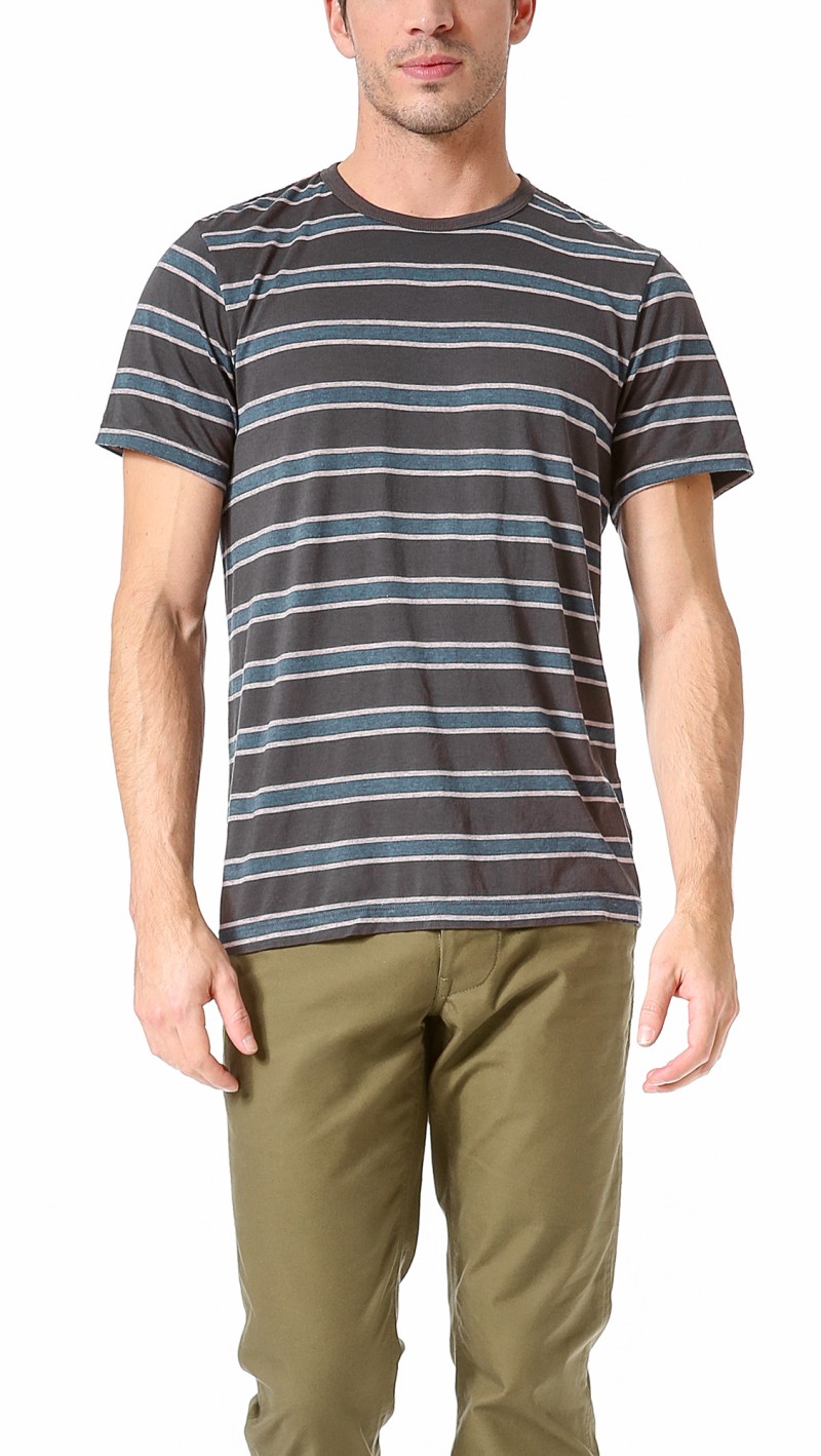 Splendid Short Sleeve Striped Crew T-Shirt