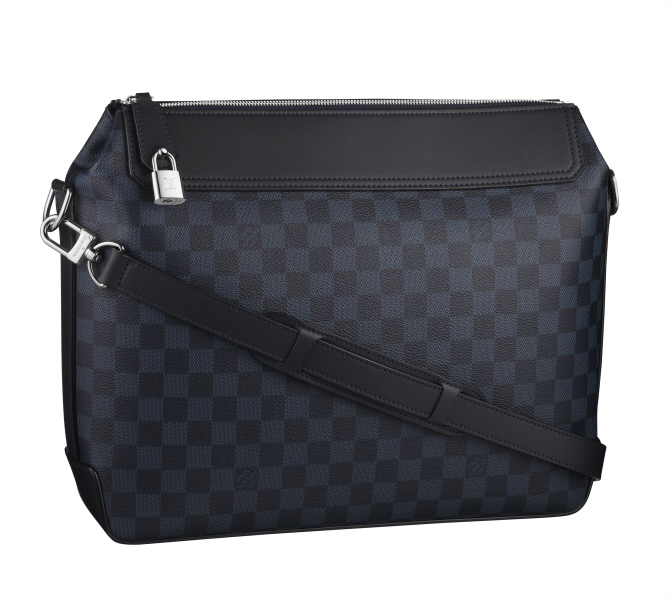 Messenger en toile Damier Bleu.