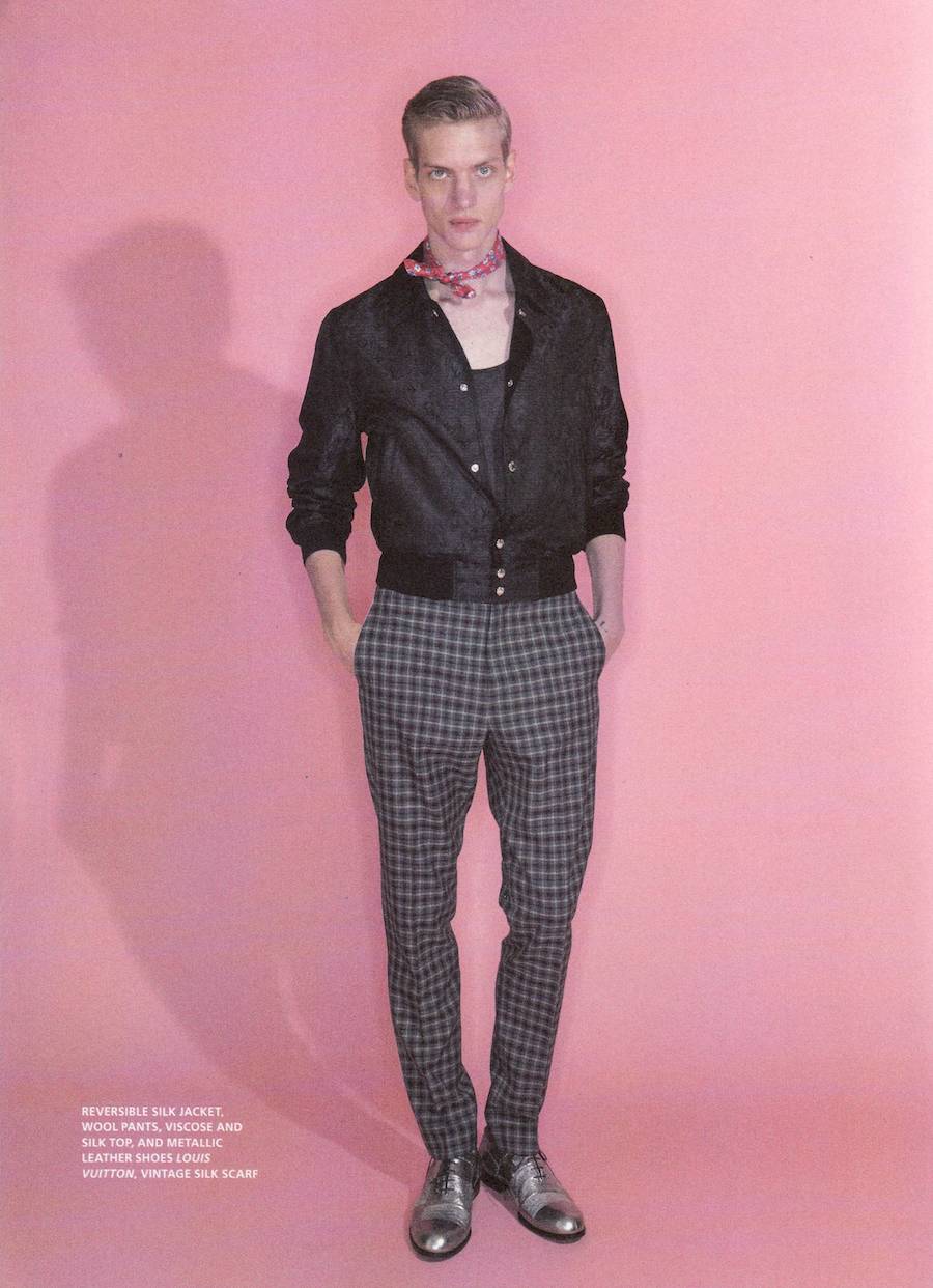 Paul Boche Models Multifaceted Styles for L’Officiel Hommes Paris