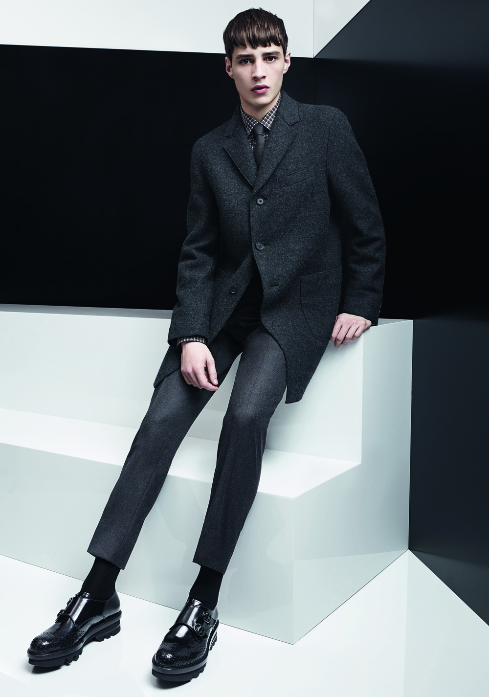 Adrien Sahores Models Strong Suiting & Outerwear for Z Zegna Fall ...