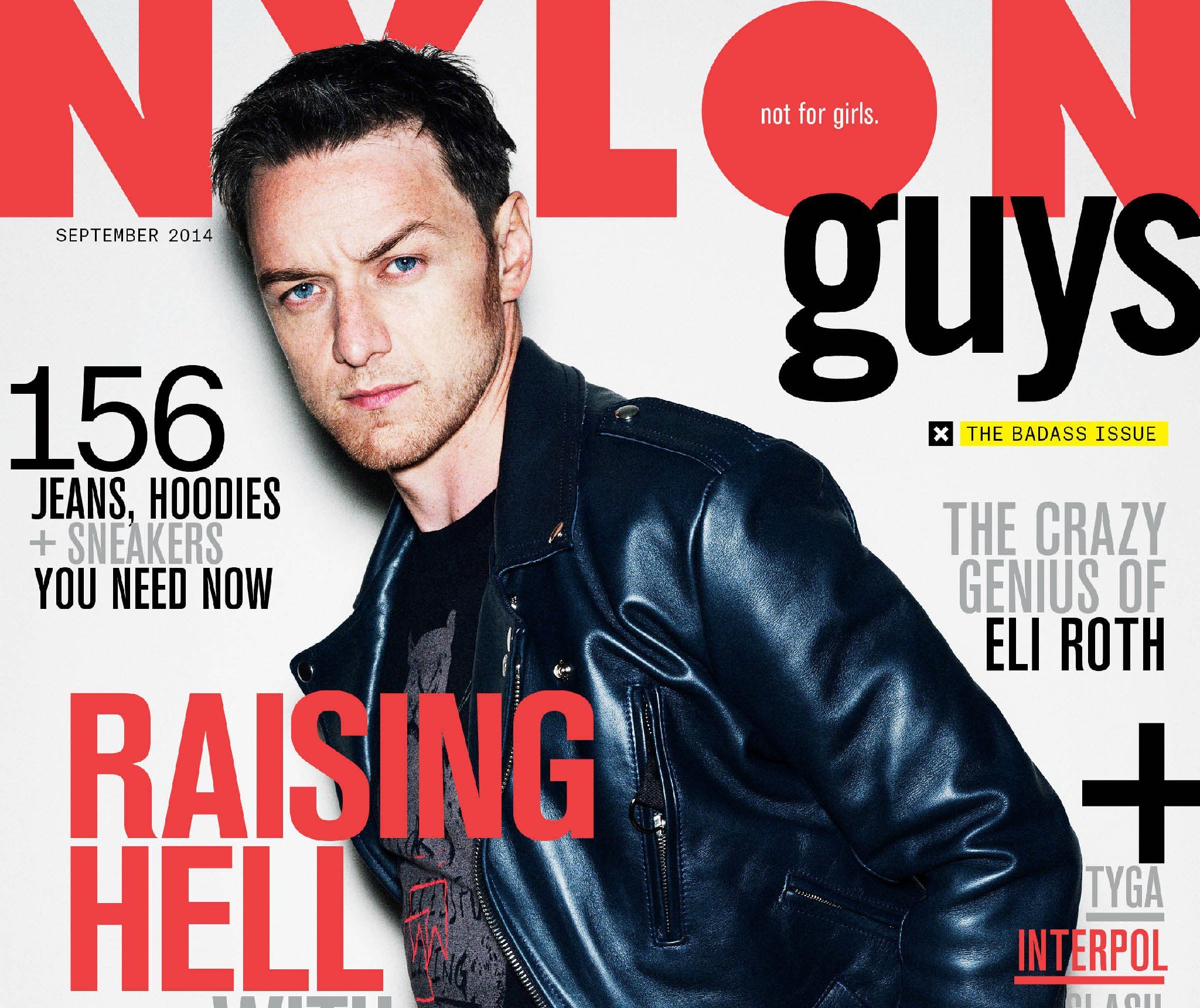 James McAvoy for Nylon Guys September 2014 Issue, Talks Movie Roles