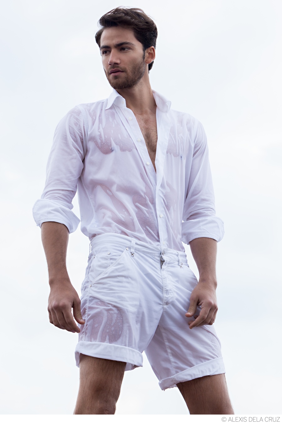 Alef Dons White Summer Fashions for Photo Shoot by Alexis Dela Cruz