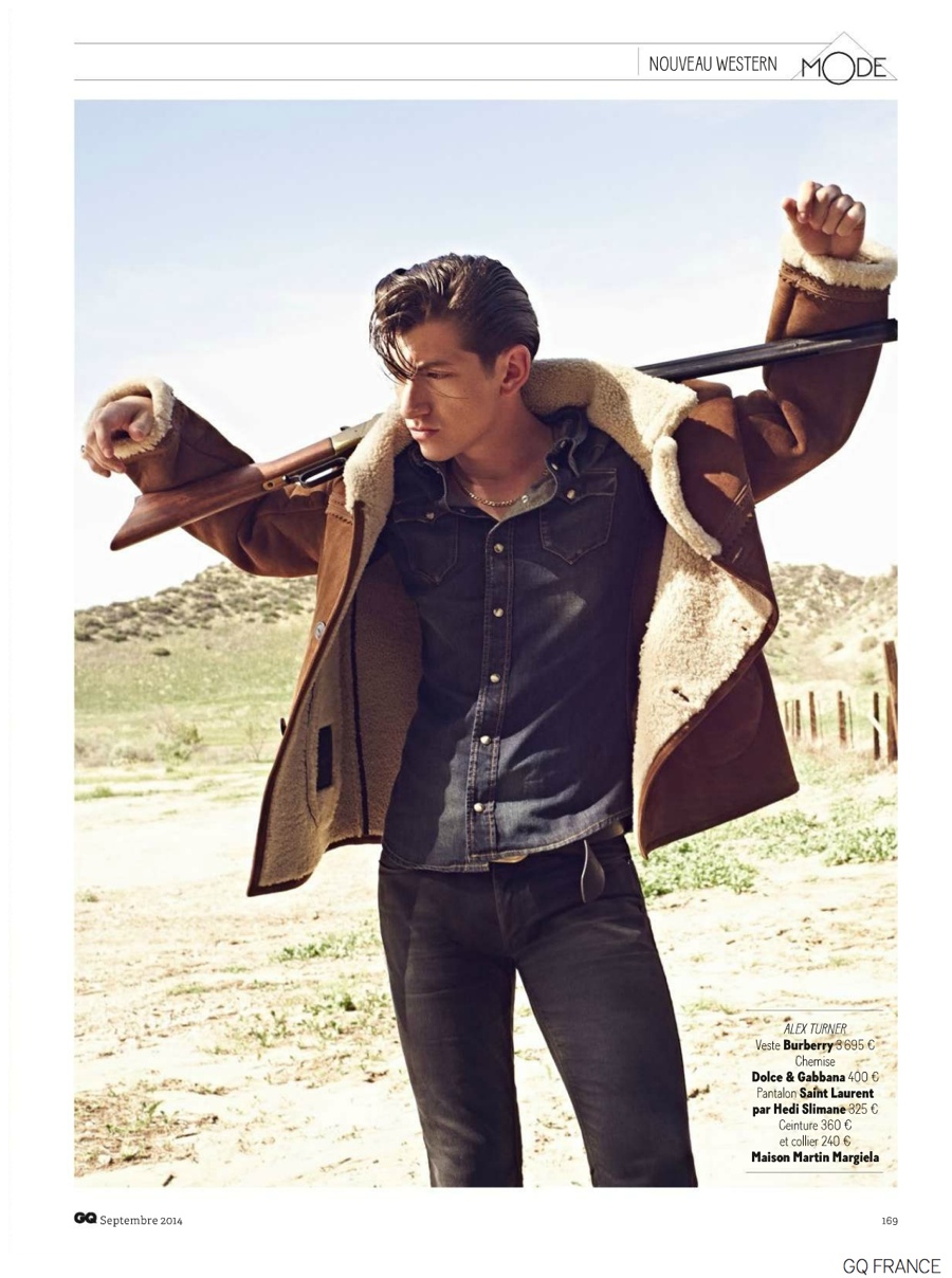 Arctic Monkeys' Alex Turner Stars in Western Themed Shoot for GQ France September 2014 Issue