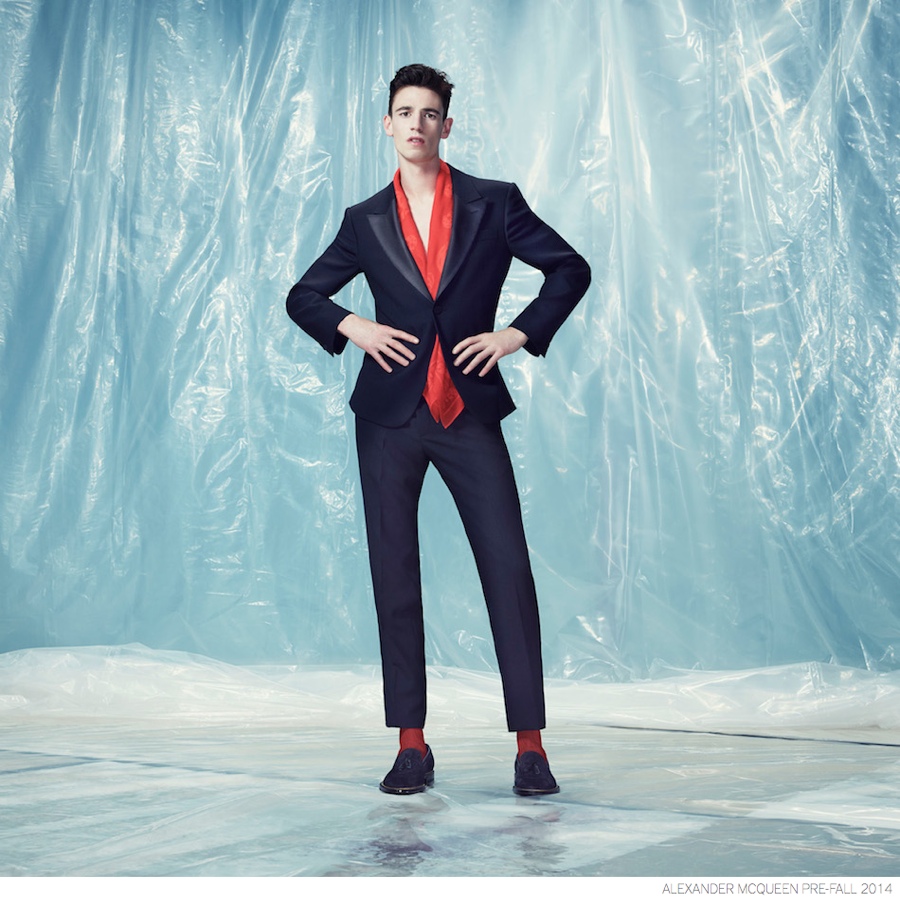 Alexander McQueen Unveils Elegant Suiting + Dandy Styles for Pre-Fall 2014