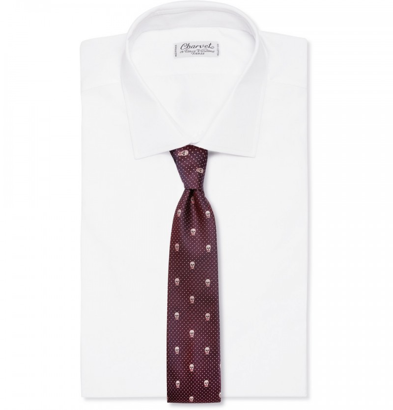 Alexander McQueen Skull Print Tie