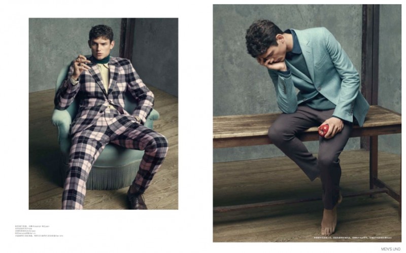 Arthur Gosse Models Fall Fashions Worthy of a Prince for Men's Uno ...