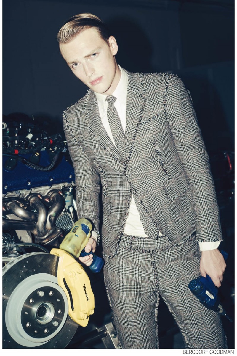 Victor wears Thom Browne