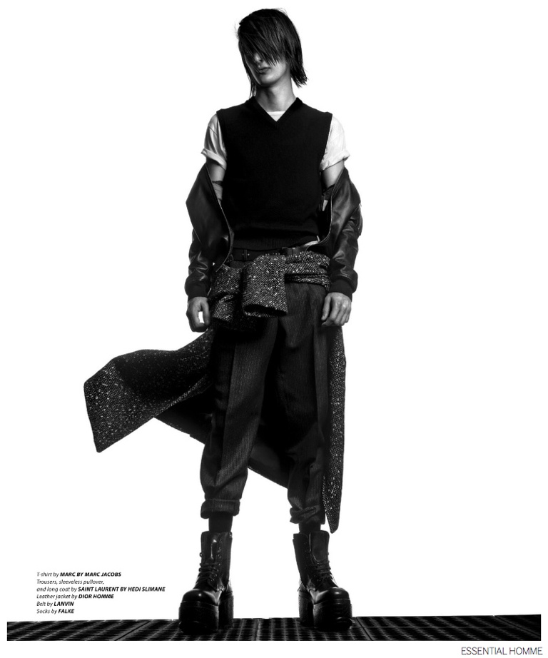 Nick Shaw Dons Bold Black & White Fashions for Essential Homme – The ...