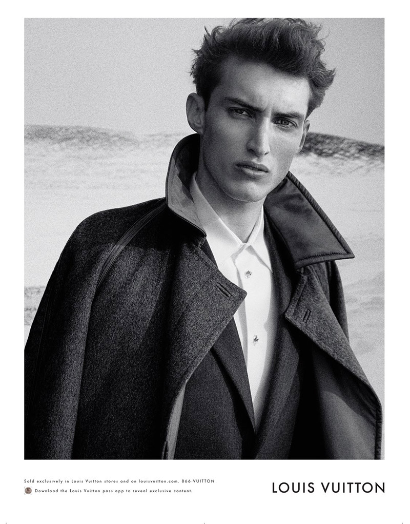 Charlie France Dons Luxe Tailored Outerwear for Louis Vuitton Fall/Winter 2014 Ad Campaign