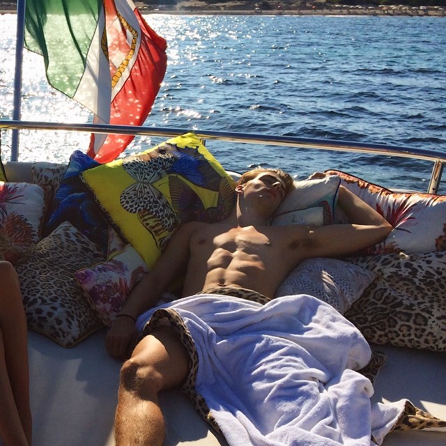Daniel van der Deen passed out on vacation...must be nice