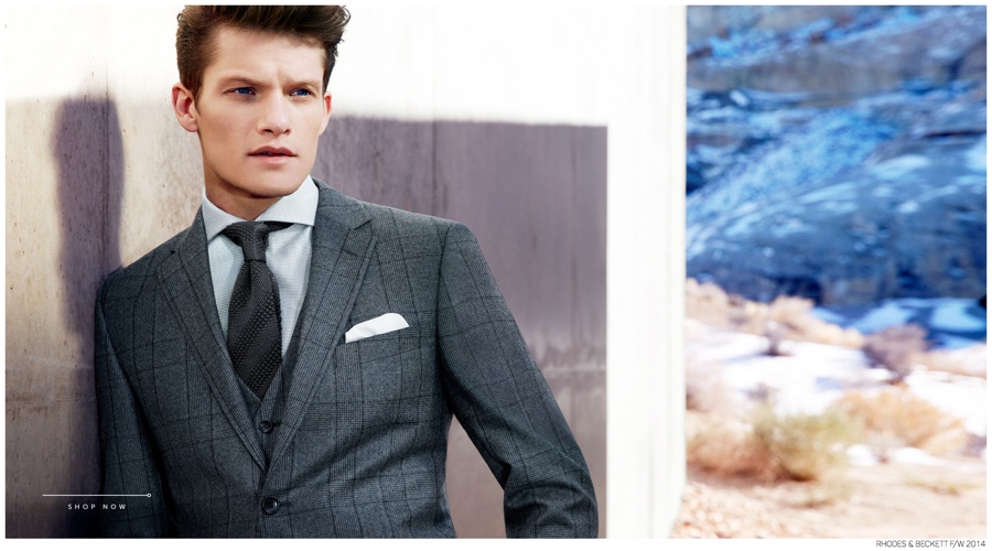 Danny Beauchamp Models Smart Suits for Rhodes & Beckett Fall/Winter 2014
