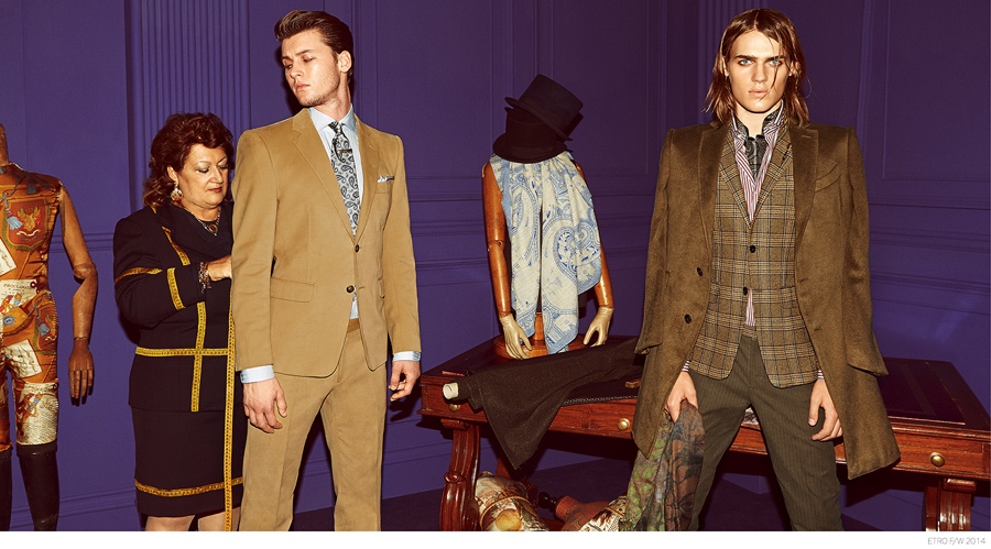 Etro Delivers Houndstooth, Windowpane & Pinstripe Suits for Fall/Winter 2014