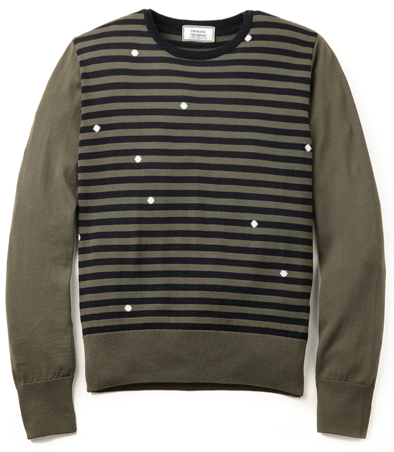 Officine Generale Stripes & Dots Sweater