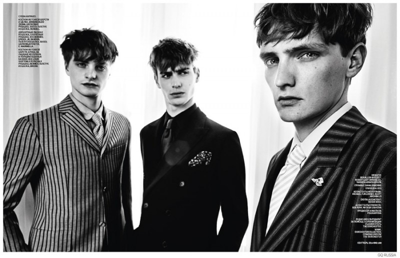 Ben Allen, Robert Laby + Yannick Abrath Don Fall Suiting for GQ Russia ...