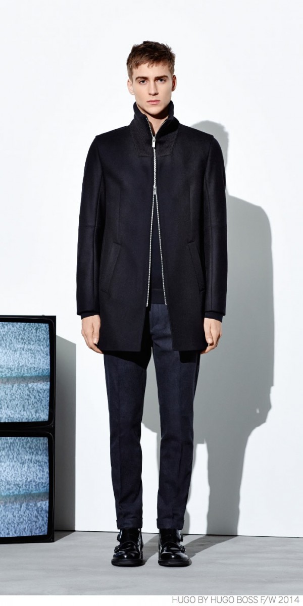 HUGO by Hugo Boss Provides Navy Suiting + Modern Outerwear for Fall ...