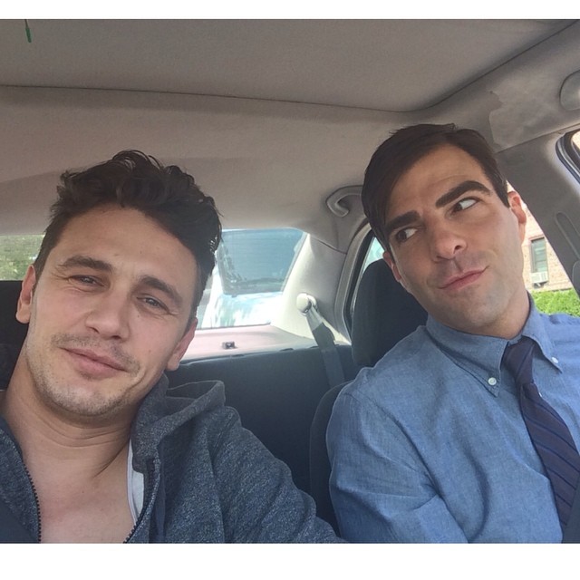 James Franco and Zachary Quinto pose for a photo posted to the actor's Instagram on August 10th