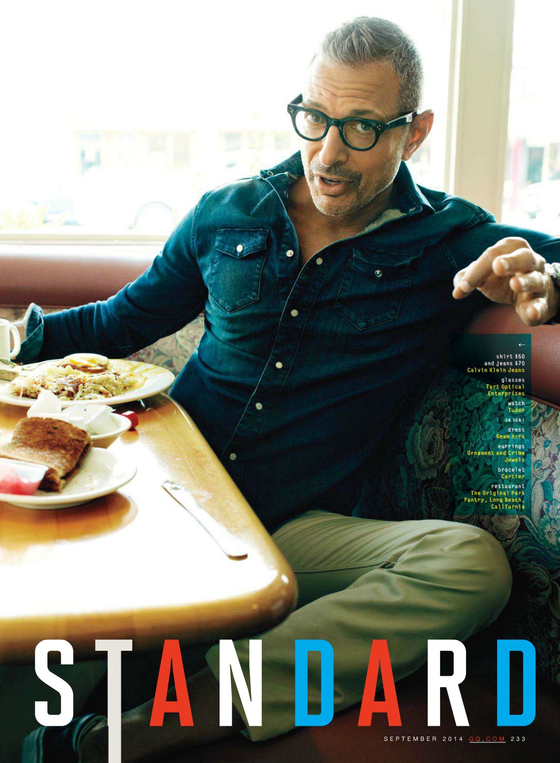 Jeff Goldblum by Peggy Sirota for GQ September 2014 Issue