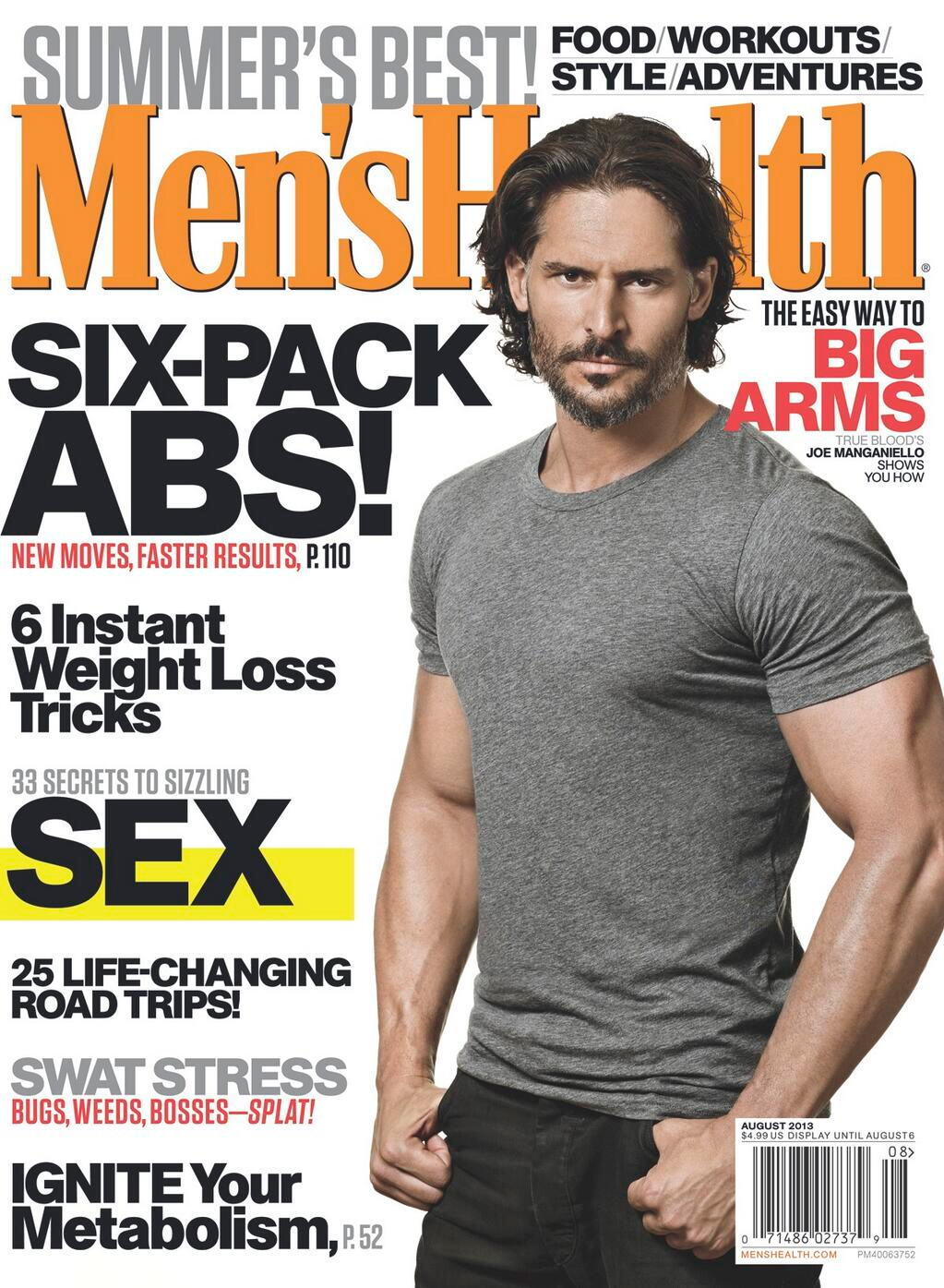 Joe Manganiello Stars in Shirtless Cover Shoot for Men's Health August 2013 Issue