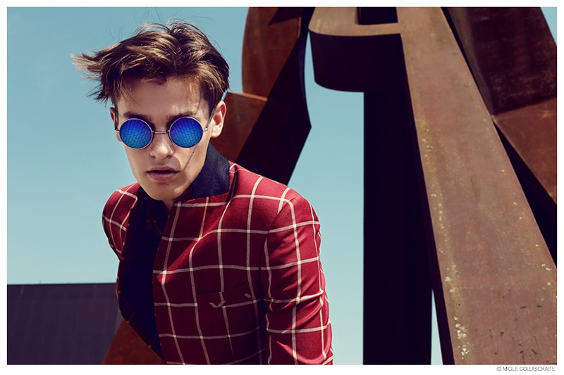 Karolis Inokaitis Models Trim Tailored Suiting from Egidijus Sidaras