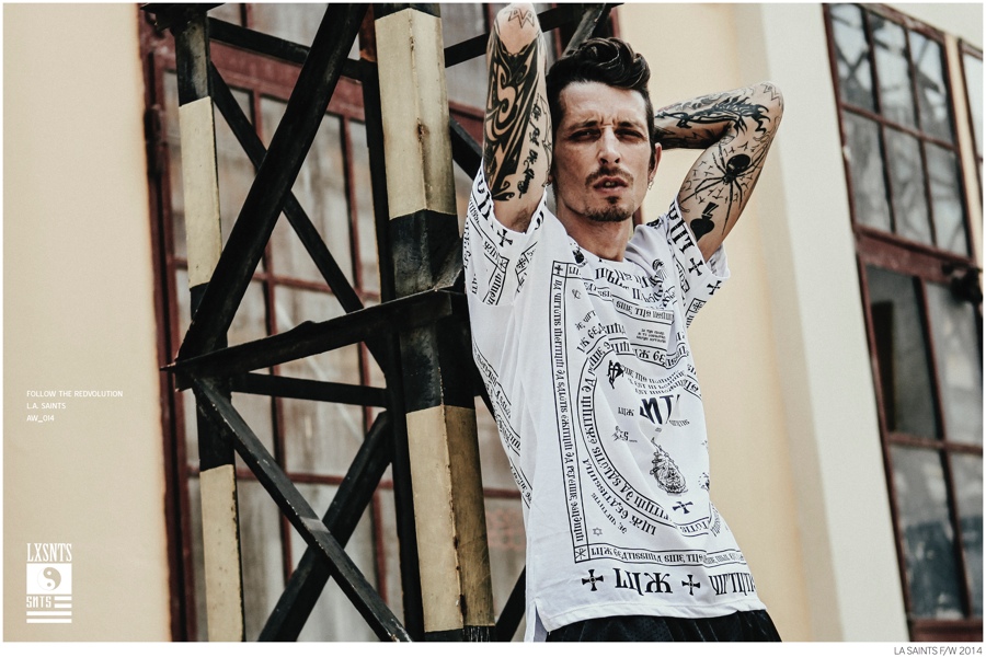 Stephane Olivier Models Streetwear Styles from LA Saints' Fall/Winter 2014 Collection