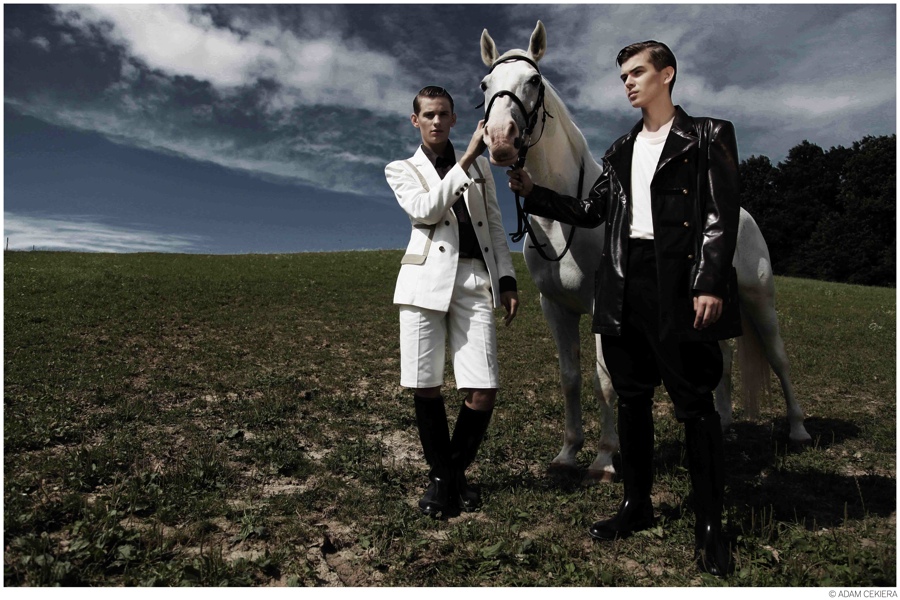 Martin + Marek Model Modern Equestrian Fashions for Photo Shoot by Adam Cekiera