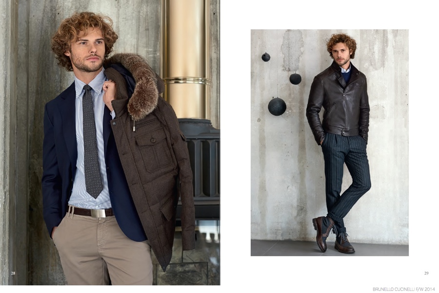 Preppy Styles Remixed: Walison Fonseca Dons Fall 2014 Tailoring from Brunello Cucinelli
