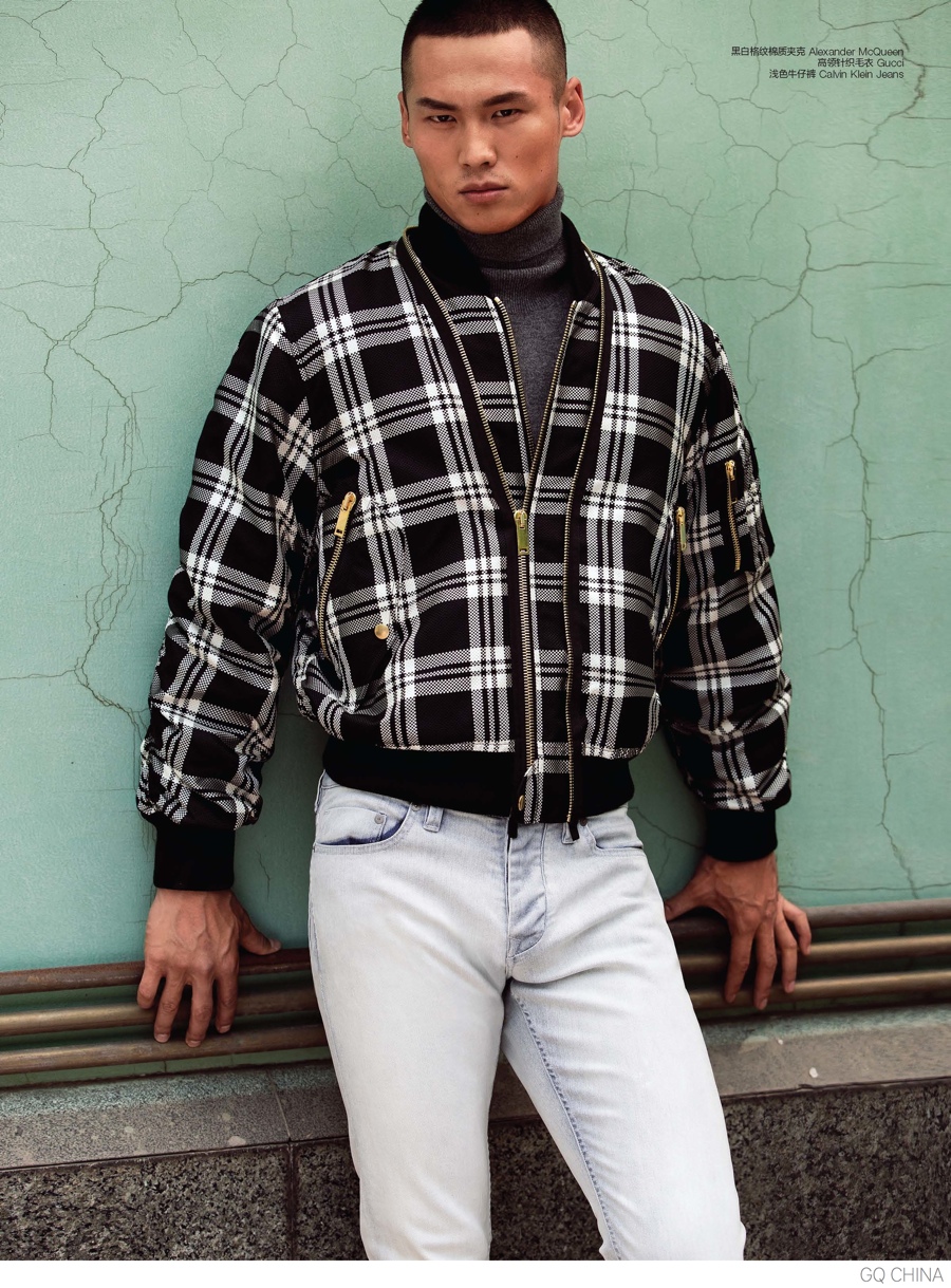 Yu Fangqing Models Skinhead Styles for GQ China Fashion 