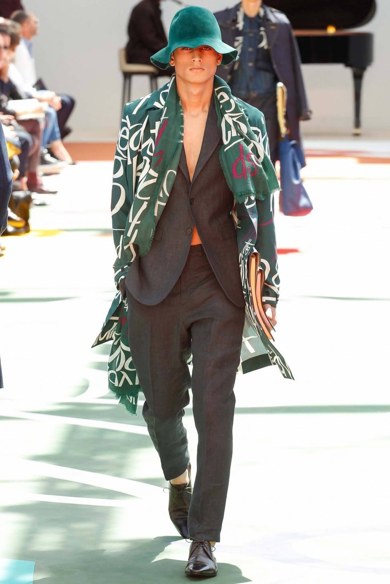 Tarun walks for Burberry Prorsum's spring/summer 2015 show during London Collections: Men (June 2014)