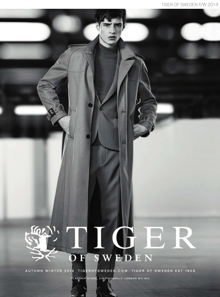Adrien Sahores Dons Tiger of Sweden Suit Coat for Fall Winter