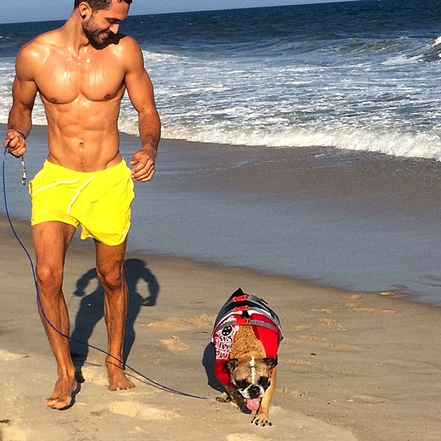 Tobias Sorensen hits the beach.