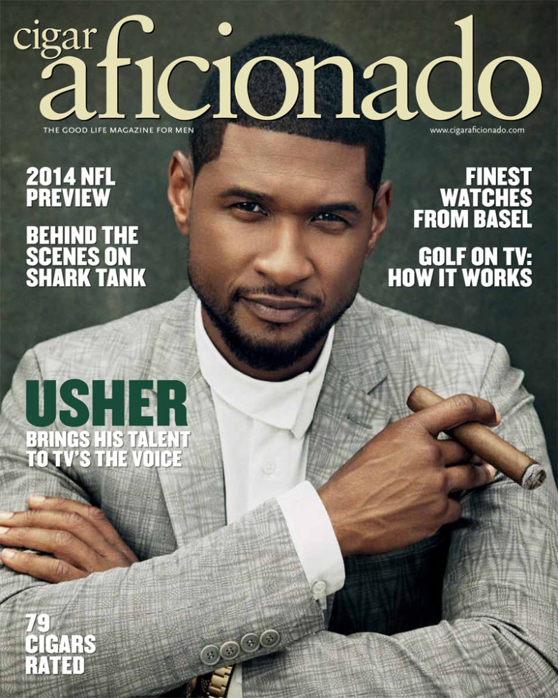 Usher Cigar Aficionado Magazine Cover