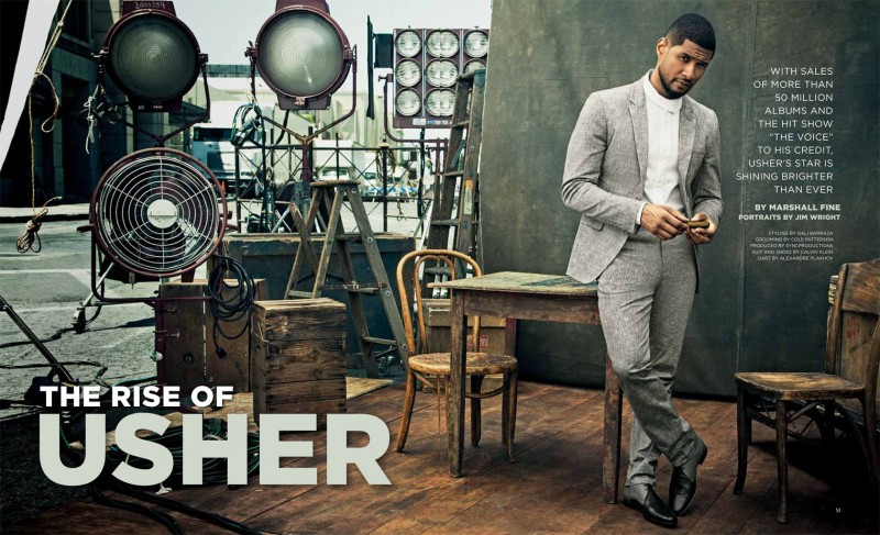 Usher Suit Gray Cigar Aficionado Photoshoot