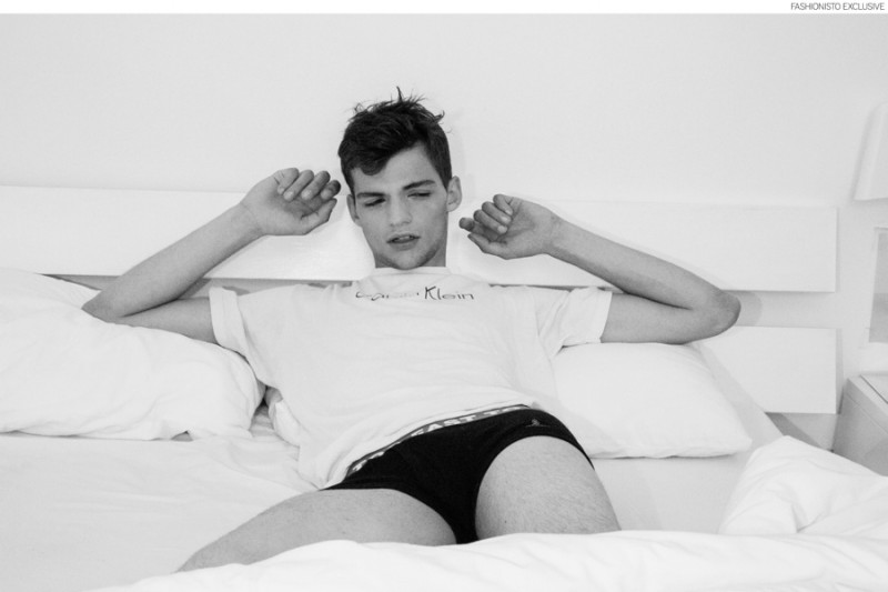 Francois wears t-shirt Calvin Klein and underwear Vivienne Westwood. 