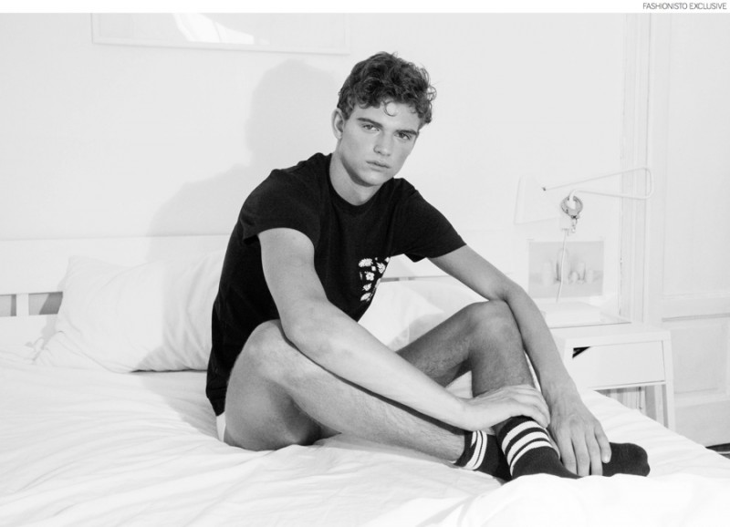 Niek wears t-shirt Adidas, underwear Ralph Lauren and socks American Apparel.