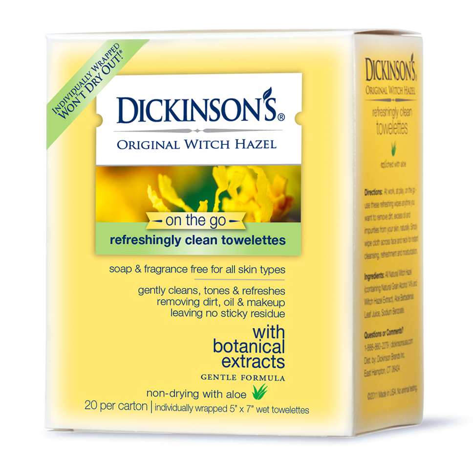 Skincare on the Go: Dickinson’s Witch Hazel Towelettes