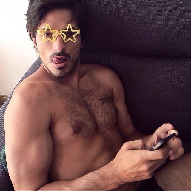 Andres Velencoso Segura is playful as usual...like his shades?