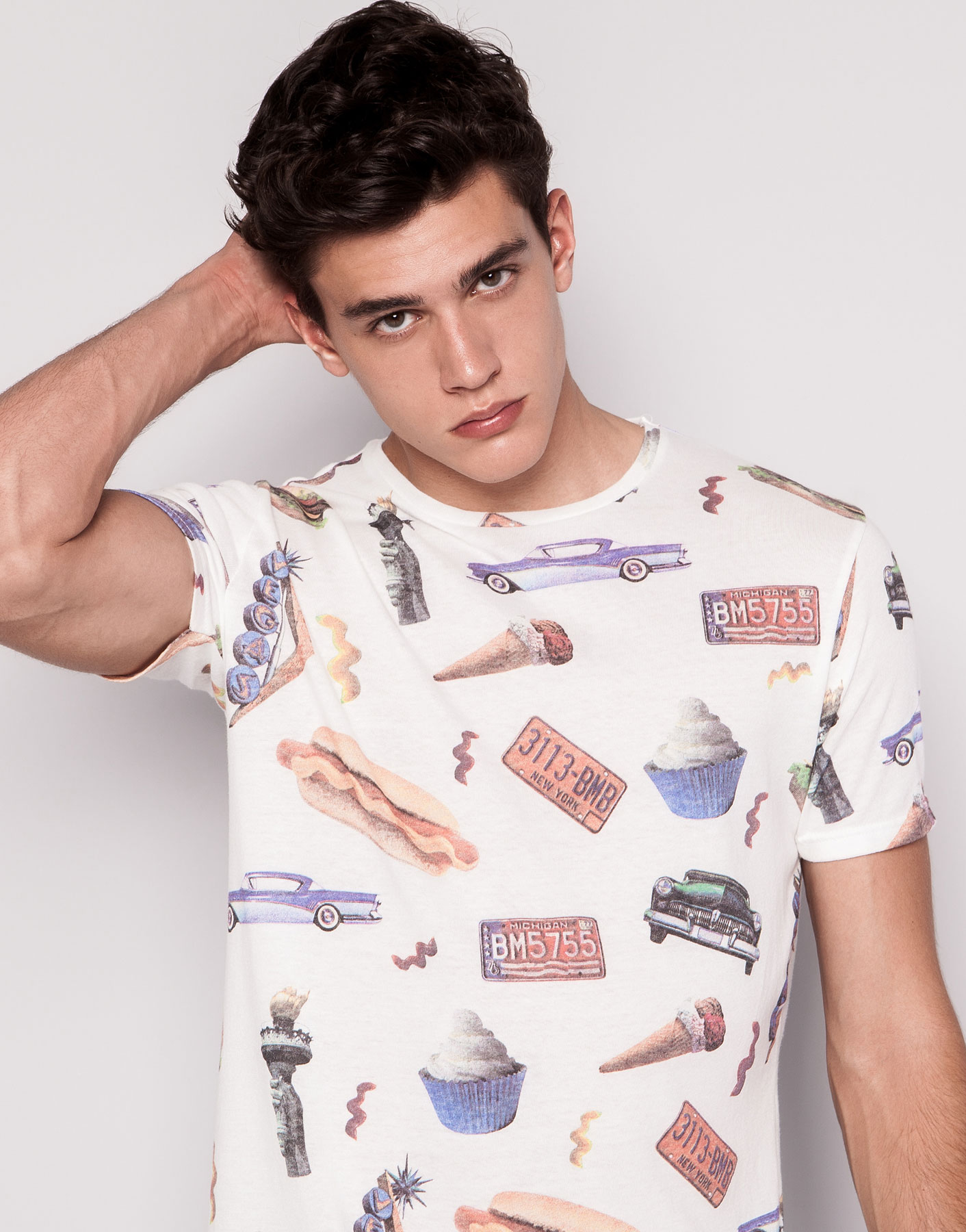 Xavier Serrano Models Trendy Young Clothes for Pull & Bear August 2014 Arrivals