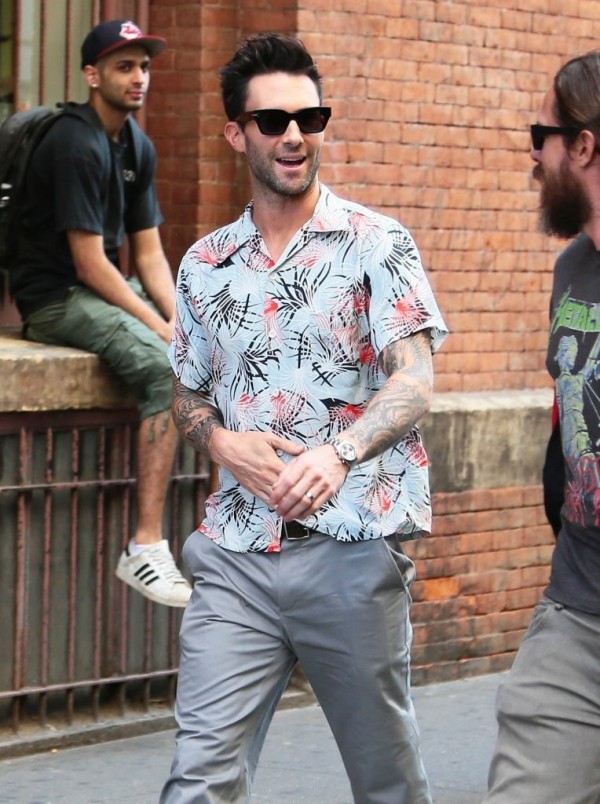 adam levine floral shirt