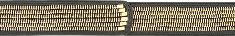Alexander McQueen Black & Gold Zip Belt