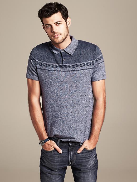 Banana Republic Chest Stripe Sweater Polo