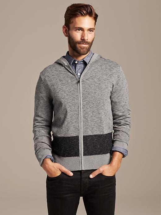 Men's Hooded Sweater Jacket