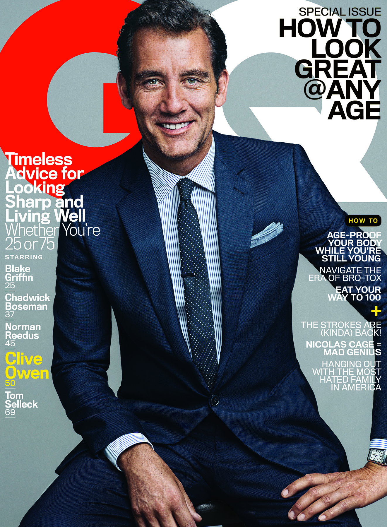 Clive Owen Covers GQ October 2014 Issue
