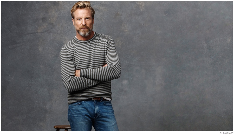 Rainer Andreesen Models Italian Cashmere Essentials for Club Monaco