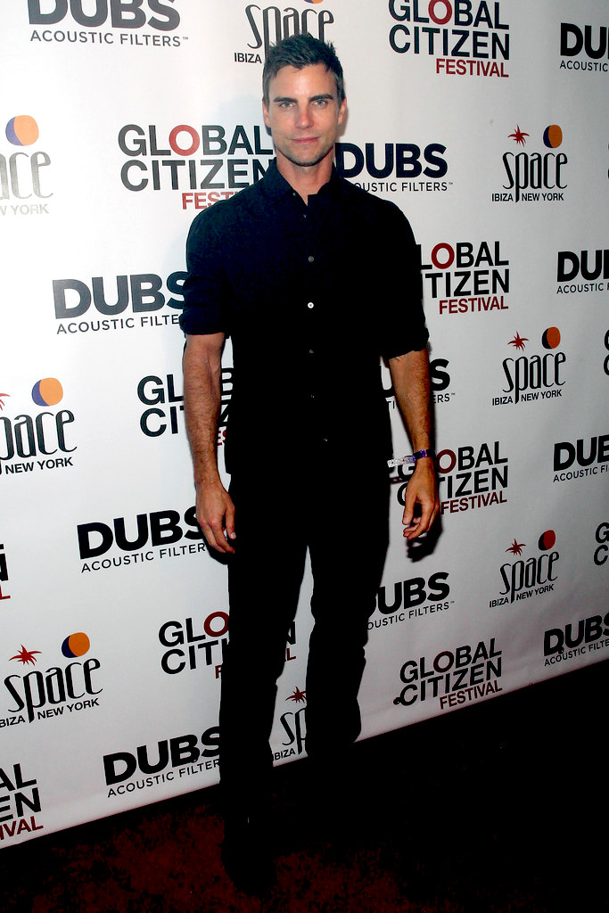 Attending the Global Citizen Festival after party at Space Ibiza on September 27, 2014, actor Colin Egglesfield went for a classic look in head to toe black.